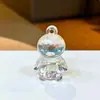 Chaveiro de Pinguim Transparente Iridescente Vermelho da Moda Pingente de Bolsa Requintado Chaveiro de Carro Evento da Empresa Pequeno Presente