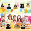 Suministros de Decoración para Fiesta de Cumpleaños Negra y Dorada, Centros de Mesa de Panal de Abeja para Cumpleaños, Decoraciones de Mesa, Decoraciones de Arreglos de Cumpleaños