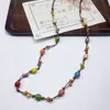 Colar de contas de cerâmica colorida Moda Retro Novo Estilo Chinês Personalidade Colar Longo Camada Dupla Colar Colar Avançado Atacado