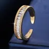 Anillo Abierto de Moda Europea y Americana Transfronteriza de Lujo Ligero Incrustado con Circonita, Anillo Versátil de Nicho de Estilo Minimalista de Alta Gama Más Vendido