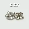 Botón de Flor de Pedrería de Alta Gama para Abrigo Suéter de Mujer Exquisitos Botones Pequeños Decorativos con Pedrería Forma de Flor Metálica Botones para Camisa