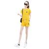 Moda de Verano Camiseta Holgada de Manga Corta + Pantalones Cortos Traje Deportivo Casual Estilo Coreano para Mujer Dos Piezas Casual Estilo Coreano para Mujer