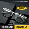 Nuevo Estilo Caliente Casual de Negocios Montura para Miopía Hombres Montura Metálica Retro Montura de Gafas Ópticas Ultraligeras de Media Montura Venta al por Mayor