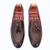 Mocasines de Borlas Hechos a Mano de Gama Alta con Estampado de Cocodrilo para Hombre, Calzado de Cuero Casual de Negocios de Venta Caliente Europeo y Americano, Zapatos de Cuero de Vaca para Hombre