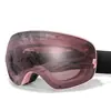 Gafas de esquí transfronterizas con lentes esféricas de doble capa antivaho, Gafas de montañismo para exteriores, Gafas de esquí a prueba de viento y nieve, Compatibles con lentes recetados