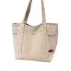 Fabricante de Bolso de Lona Cosida Bolso de Algodón de Alto Valor Personalizado Bolso Tote de Lona de Moda Bolso de Mano de Algodón Impreso con Logo