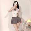 Camisola Sexy Plus Size Feminina Sexy Uniforme Jk Seios Pequenos Pijama Sexy Macacão Sem Costas Uniforme Puro Desejo