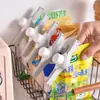 Clipe vedador com tampa para sacos de embalagem de alimentos, bico dosador de grau alimentício, à prova de umidade, clipe de armazenamento de temperos de cozinha estilo japonês