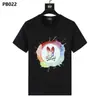Camiseta al por mayor de marca americana moderna Psychobunny con estampado de calavera de conejo colorido y degradado, manga corta, cuello redondo