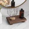 Bandeja Decorativa de Almacenamiento para Escritorio de Madera Maciza Tablero para Fotos Adornos Pequeños Sala de Estar Almacenamiento de TV Caja de Almacenamiento Sin Taladro