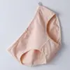 Roupa íntima feminina de algodão penteado, Calcinhas femininas de cintura média, Roupa íntima para meninas