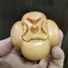 Madera de Ciprés Mango de Caqui, Todo Sale Bien, Suceden Cosas Buenas, Mango de Caqui Tallado en Madera Maciza con Accesorios de Escritorio de Cacahuete