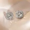 Pendientes Transfronterizos de Alto Nivel Minimalistas con Circonitas, Diseño Súper Brillante de Lujo Ligero, Clips para Orejas Elegantes Estilo Chanel