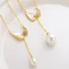 Base para Colgante DIY Estilo Nuevo Mariposa Dulce Flor Calabaza Nácar Natural Cadena para Clavícula Accesorios de Perlas Venta al por Mayor