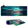 Alfombrilla de Ratón Luminosa Aurora para Niñas con Alta Apariencia y Tamaño Grande, Escritorio Grueso Personalizado de Oficina de Gama Alta
