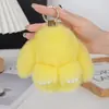 Adorno Colgante de Peluche Imitación Piel de Conejo Lindo Conejo Llavero para Coche Accesorio Colgante de Muñeco de Conejo de Orejas Caídas