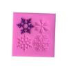 Molde de silicone para floco de neve de açúcar flip, forma de goma, cerâmica macia, adequada para molde de argila, decoração de chocolate