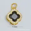 Ventas Directas de Fábrica, Al por Mayor en Stock, Collar Colgante Microincrustado de Cobre, Flor de Trébol de Cuatro Hojas Accesorios de Colgante Individual para Joyería DIY