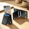 Adecuado para funda de teléfono Samsung ZFlip8 con soporte de ranura para tarjeta, ZFLIP6 textura floral hebilla magnética, zflip7 cubierta protectora