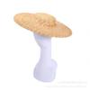 Sombrero de paja Lolita de copa plana ala plana sombrero de paja francés tejido bjd Sombrero de ceremonia para adulto Caballero de la Ola base en blanco