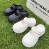Novos Sapatos de Buraco Eva com Solado Grosso Macio Estilo Ins Popular na Internet Femininos de Verão para Exterior Praia Antiderrapantes Sandálias Baotou