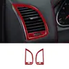 Adecuado para 07-15 Audi Q7 ventilación de desempañador de fibra de carbono pegatinas decorativas accesorios de modificación interior