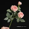 Arranjo de Flores Secas Estilo Pintura a Óleo Vintage com Borda Queimada de Rosa e Lótus para Sala de Estar, Mesa de Jantar, Gabinete de TV, Decoração de Flores, Peônia