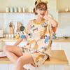 Pijama para Mujer, Shorts de Manga Corta de Verano, Estilo Dibujos Animados Lindo Delgado, Nuevo Estilo 2025, Conjunto de Dos Piezas de Ropa para el Hogar Tallas Grandes