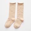 Calcetines Nuevos para Niños al por Mayor Calcetas de Algodón para Niños Zhuo Shang Calcetines de Moda de Principios de Primavera Color Caramelo Rayas Anchas Borde Enrollado Calcetines Holgados