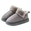 Pantuflas de algodón con tacón de suela gruesa para mujer invierno nuevo pareja para el hogar para exteriores más terciopelo cálido antideslizante pantuflas de algodón de suela gruesa al por mayor