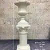 Casamento Coluna Romana Dourada Vaso de Flores Prateleira Guia de Estrada Listrado Europeu Troféu Fibra de Vidro Adereços de Casamento