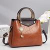 Bolso de Mujer de Moda 2025 Textura Cuero PU Bolso de Mano Bandolera de Gran Capacidad Bolso de Hombro Venta al por Mayor