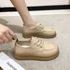 Mocasines de Cuero Retro Birkenstock para Mujer 2026 Nueva Colección Primavera y Otoño Moda, Cómodos y Versátiles Zapatos Pequeños de Cuero para Mujeres Embarazadas