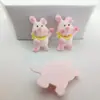 Acessórios de resina de porquinho fofo de desenho animado diy cola creme patch para capa de celular caixa de armazenamento para copo d'água material para acessórios de cabelo