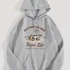 Sudadera con capucha estampada Outer Banks, Sudadera casual de manga larga con bolsillo y cordón, Sudadera, Ropa para mujer