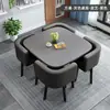 Mesa y Sillas de Recepción para Tienda de Oficina Mesa y Silla Sencilla para Negociación Combinación de Mesa y Silla de Oficina Mesa Pequeña Redonda para Recepción