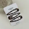 Estilo Coreano Nuevo Paquete de 3 ~ Popular Básico Gota de Agua Aceite Estampado de Leopardo Moda Simple Rectangular Pinza para el Cabello Pinza Lateral