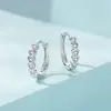 Pendientes encantadores Fangxing de plata de ley s925 con incrustaciones de diamantes, diseño de nicho femenino, hebilla de oreja de alta calidad, nueva moda, joyería para orejas popular