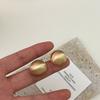 Brincos de Agulha de Prata S925 Liga Francesa Contas de Pãozinho Cozido no Vapor Artesanato Escovado Retrô Fashion Popular Elegante Ins