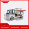 Carrinho de Lanches, Carrinho de Jantar Multifuncional, Carrinho de Feira Móvel, Carrinho Comercial para Áreas Turísticas e Ruas Comerciais, Fogão a Gás, Portátil