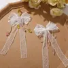 Ins Coreano Super Hada Perla de Imitación Encaje Lazo Cinta DIY Accesorios para el Cabello Adorno para la Cabeza de Mujer Colgante para Bolso Flor para Zapatos Accesorios