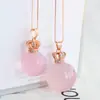 Transmisión en Vivo de Celebridad de Internet Transfronteriza Nuevo Colgante de Corona de Cristal Rosa Moda Cadena para Clavícula Collar de Oro Rosa para Mujer para Novia