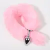 Tapón anal de cola de zorro, juguete sexual, tapón anal de metal con pelo artificial, masturbador del punto G, accesorio femenino alternativo