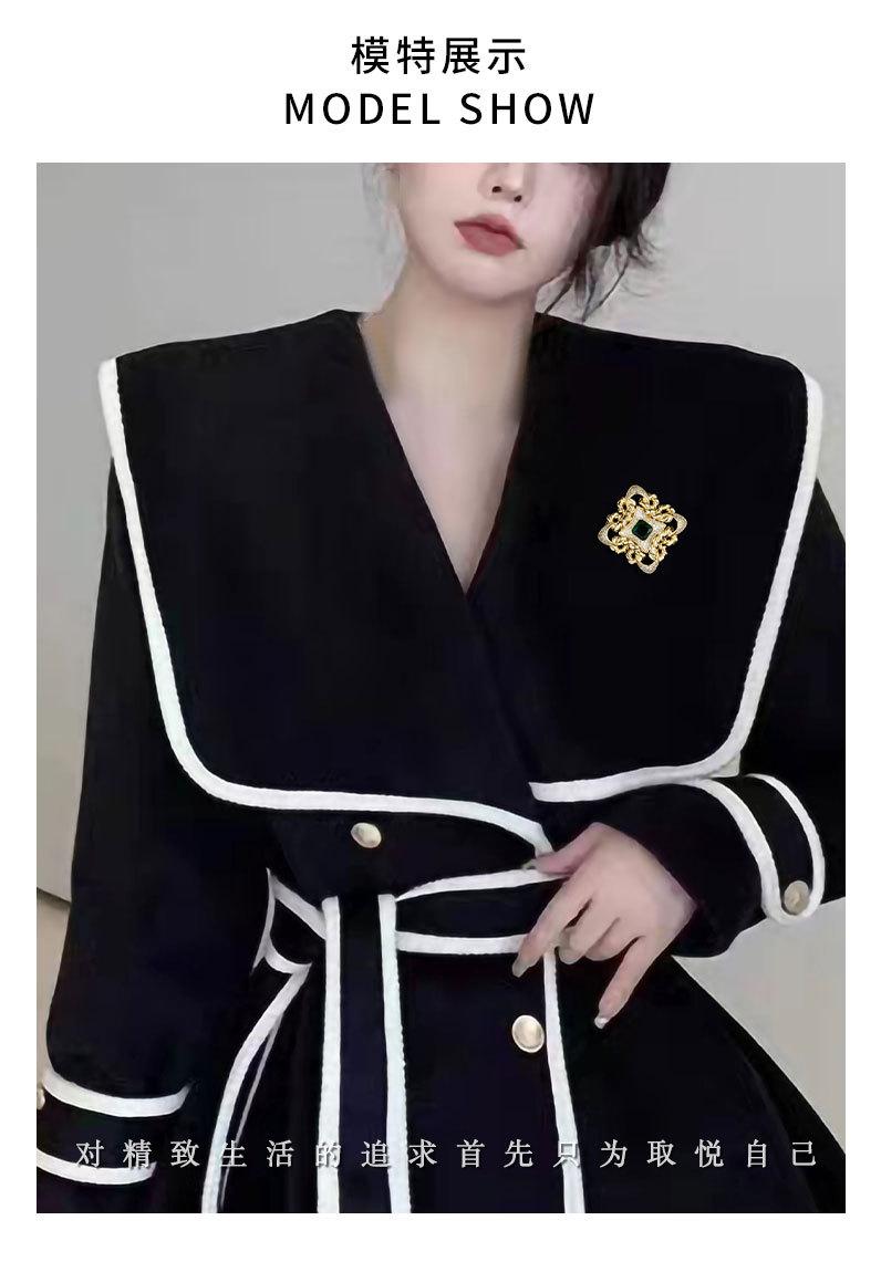高级感复古宫廷风几何形胸针小众轻奢时尚胸花新款高端