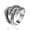 Anillo de acero inoxidable estilo punk rock europeo y americano, anillo de garra