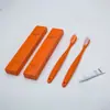 B&B Hotel Cepillo de Dientes Desechable Aima Naranja Cepillo de Cabeza Larga Set de Artículos de Tocador Set de Artículos de Tocador para Hospitalidad en el Hogar