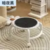 Banqueta Pequena com Rodas Giratórias para Uso Doméstico, Banqueta Baixa Móvel, Bancada Pequena para Sala de Estar, Banqueta Redonda Pequena para Limpeza do Chão, Troca de Sapatos na Porta