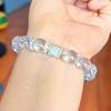 Pulseira de Cristal Quadrado 12mm Estilo Igual Xiaohongshu Joia Popular com Contas em Locais Cênicos Pulseira de Vidro Pequena Fresca para Mulheres