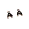 A-Z Aleación Goteo de Aceite Asimétrico Negro Letra Inglesa Colgante Hecho a Mano DIY Pulsera Casera Collar Accesorios de Joyería