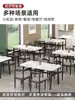 Mesa de jantar comercial de luxo leve imitação mármore mesa de jantar retangular encostada na parede hotel de aluguel restaurante de macarrão combinação de mesa e cadeiras